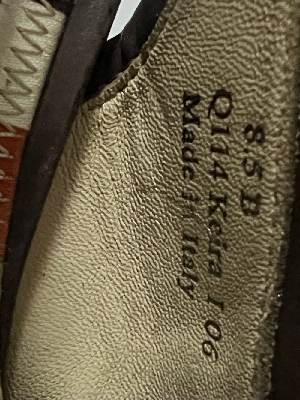 Coach Keira Brown Leather Slingback Heels with Multicolor Striped Insole 8 1/2B
